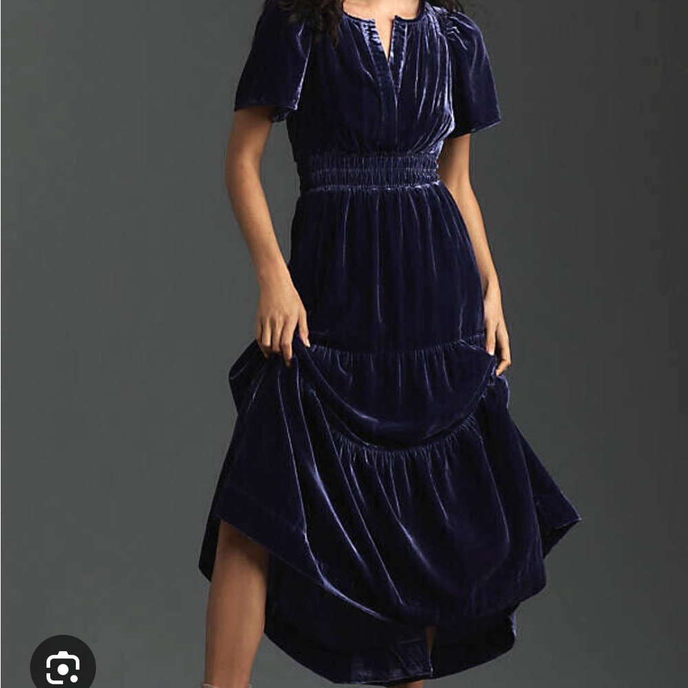 Anthropologie velvet somerset dress
